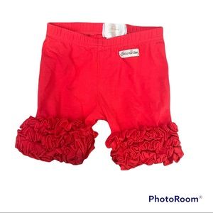 Sew sassy Watermelon red/pink toddler ruffle shorts
